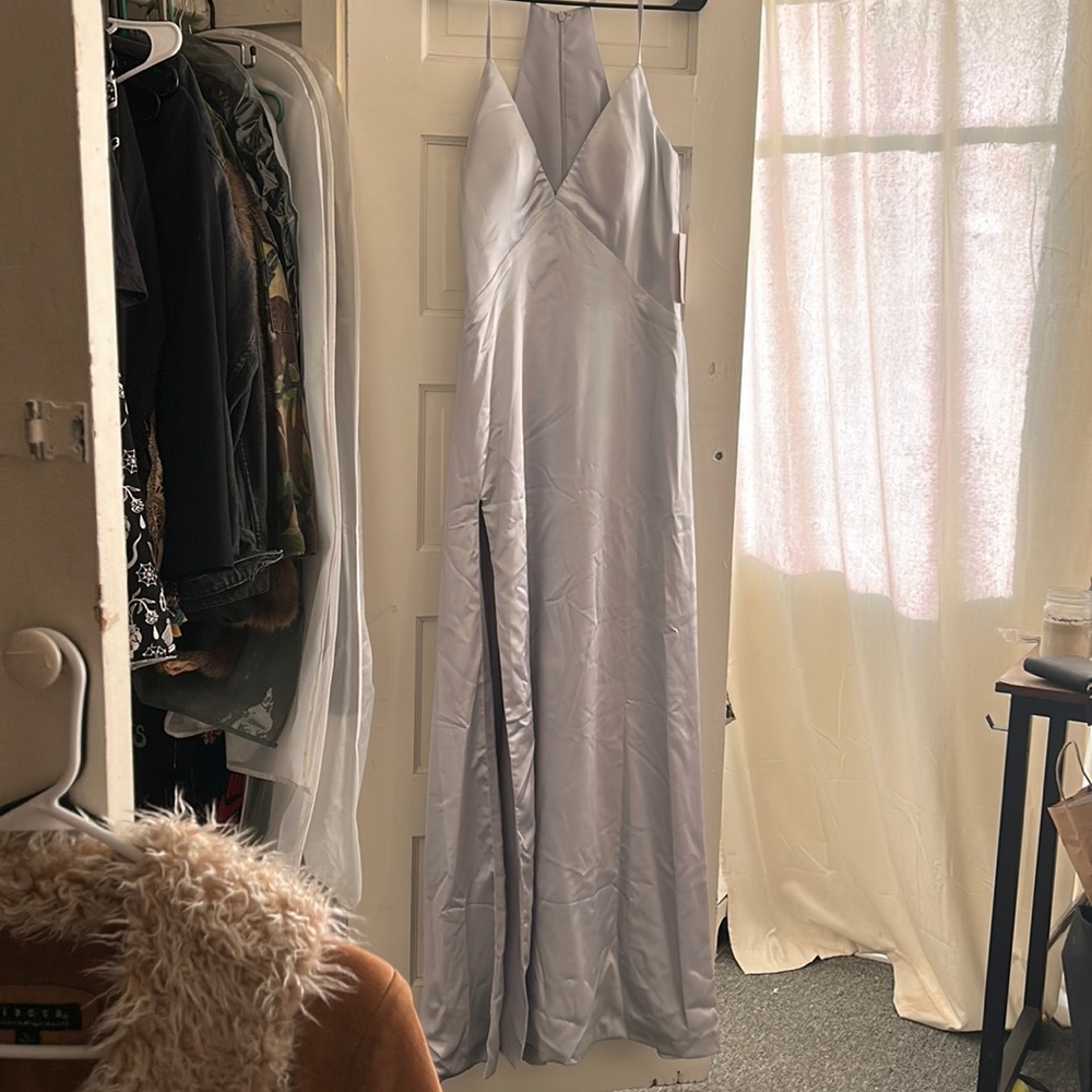 Silver maxi with slit 🩷